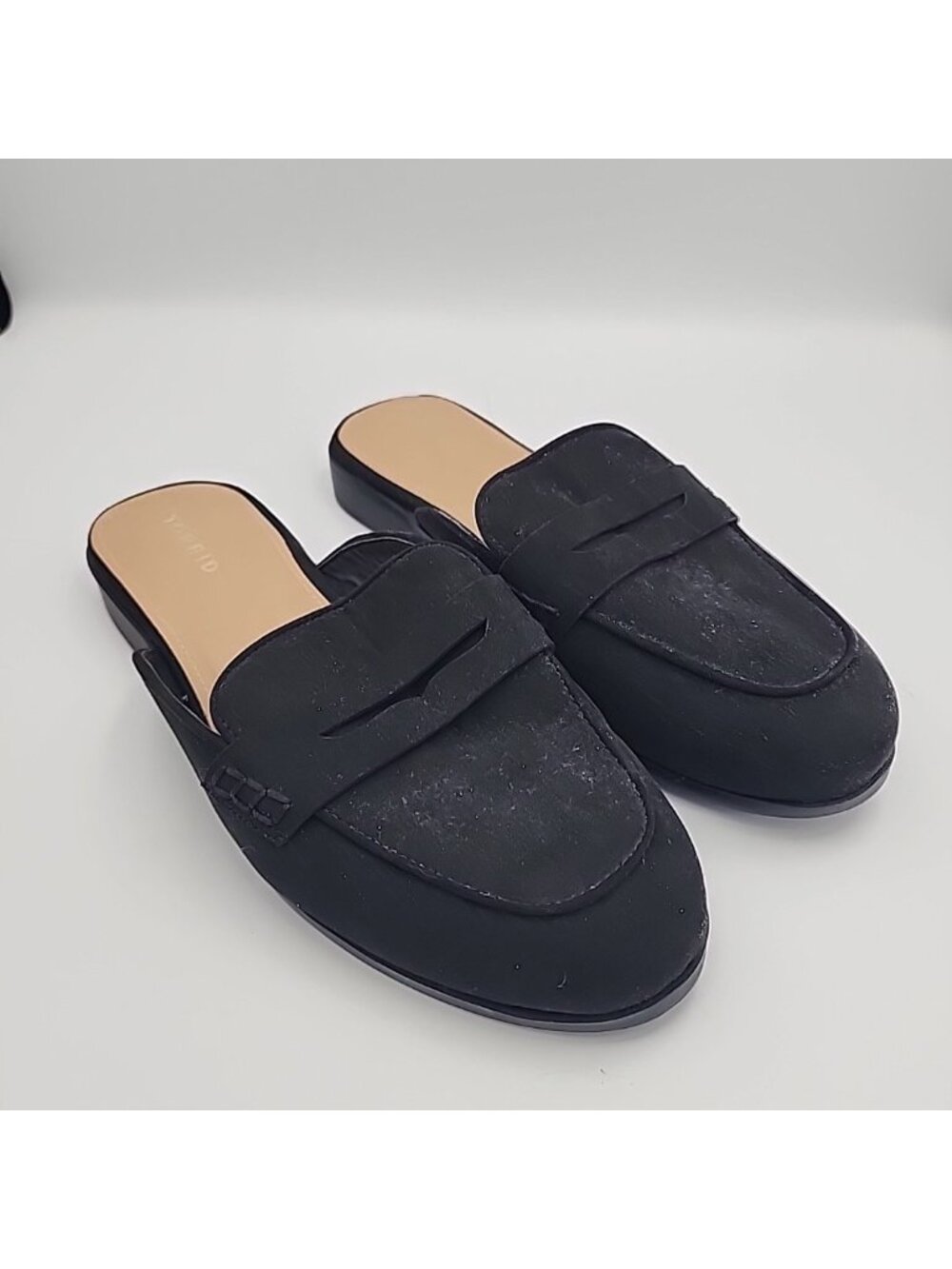 torrid Black Backless Penny Loafer Slides